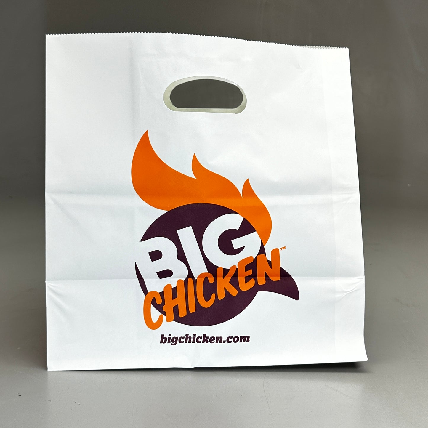 BIG CHICKEN Shopping Bags 11" x 6" x 11" White