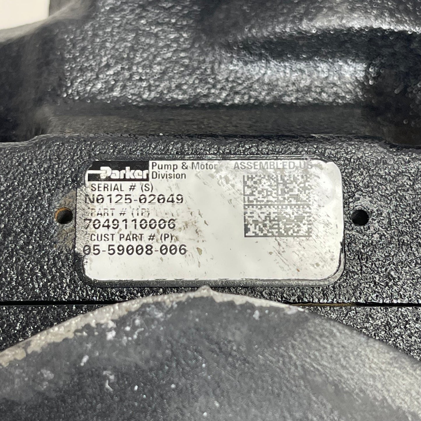 PARKER Hydraulic Pump Motor 10"x7"x7" Black 7049110006