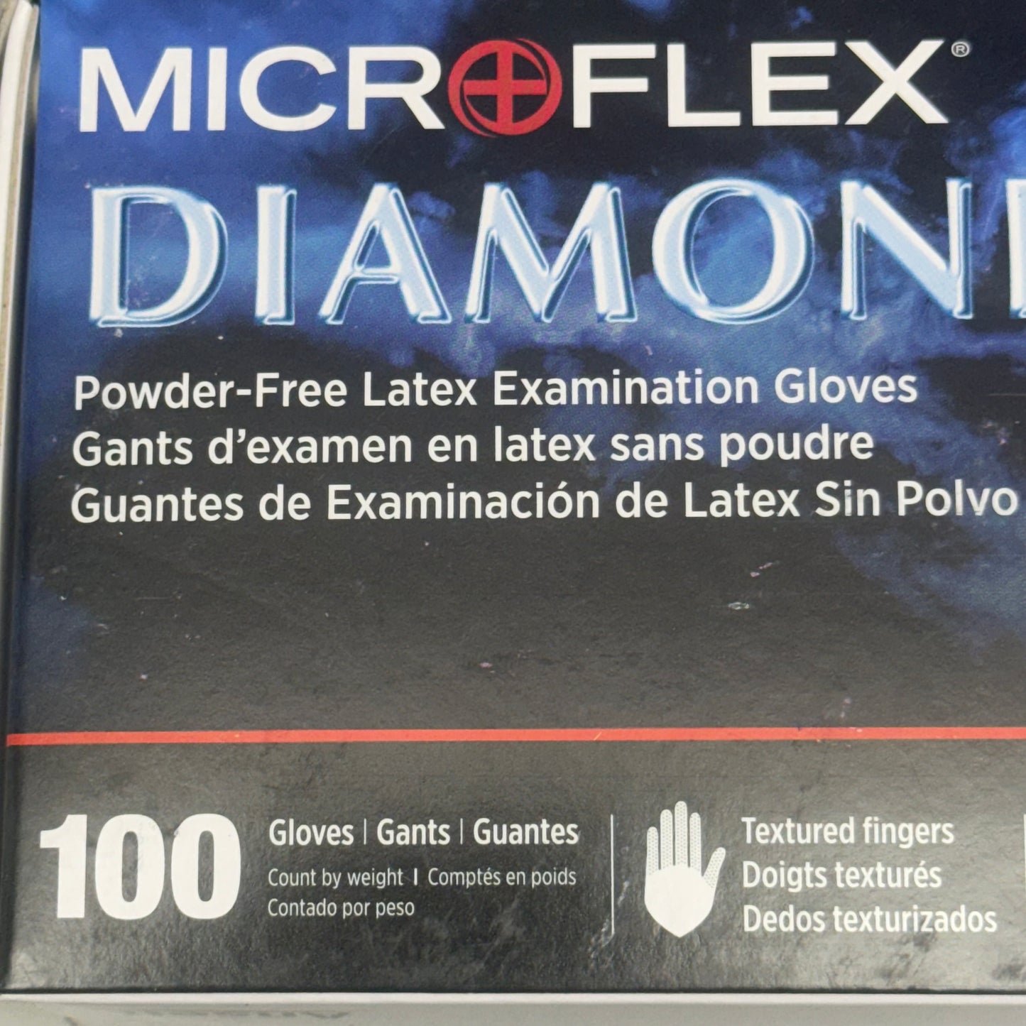 MICROFLEX (100 Pack) Diamond Grip Latex Disposable Gloves Size: L MF-300-L