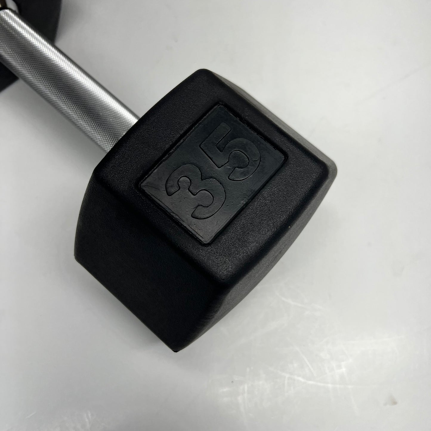 ZA@ TAG Metal & Rubber Dumbbells 35lbs Black/Chrome 1908