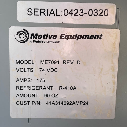 Z@ WABTEC Motive Equipment Under-floor Hvac for Locomotive Grey ME7091