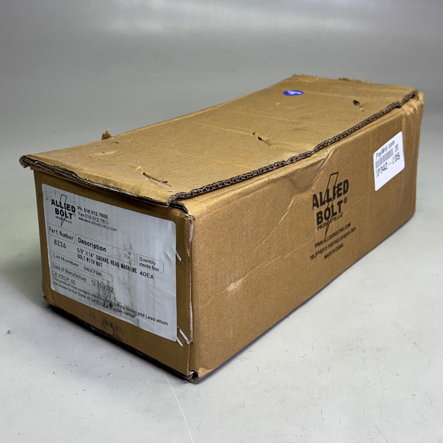 ALLIED BOLT (40 Pcs) Square Head Machine Bolt With Nut 5/8" x 14" 8226