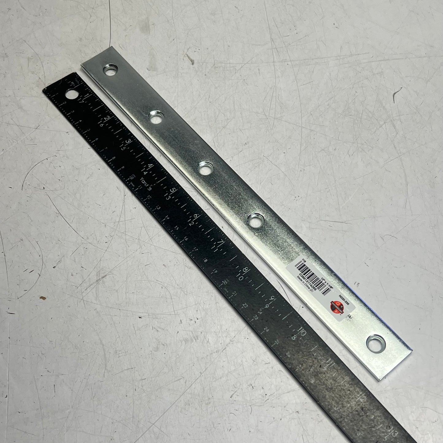 NATIONAL HARDWARE Mending Plate Hot Rolled Steel 12"x1-1/8" Silver N220-335