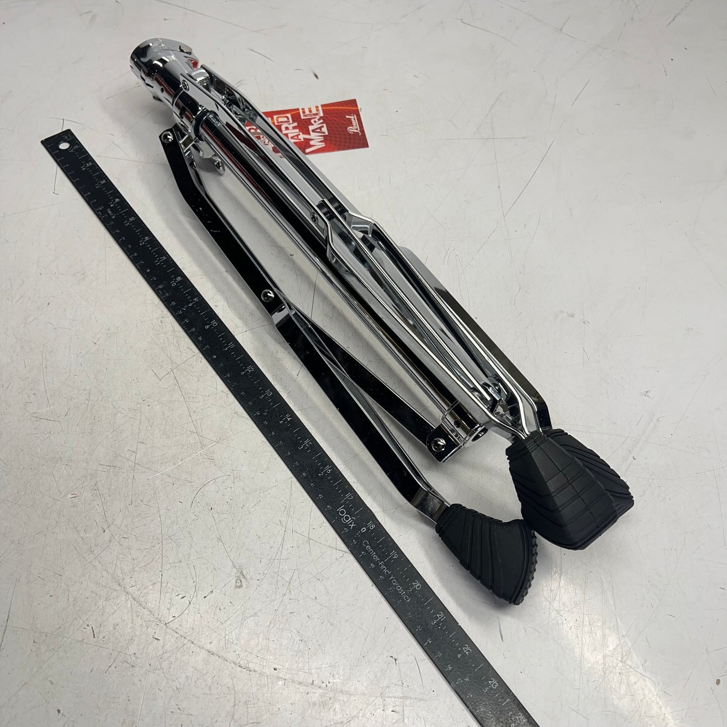 PEAL Twin Tom Stand W/ L-rod Premium Tour Grade Adjustable Chrome T-1035L