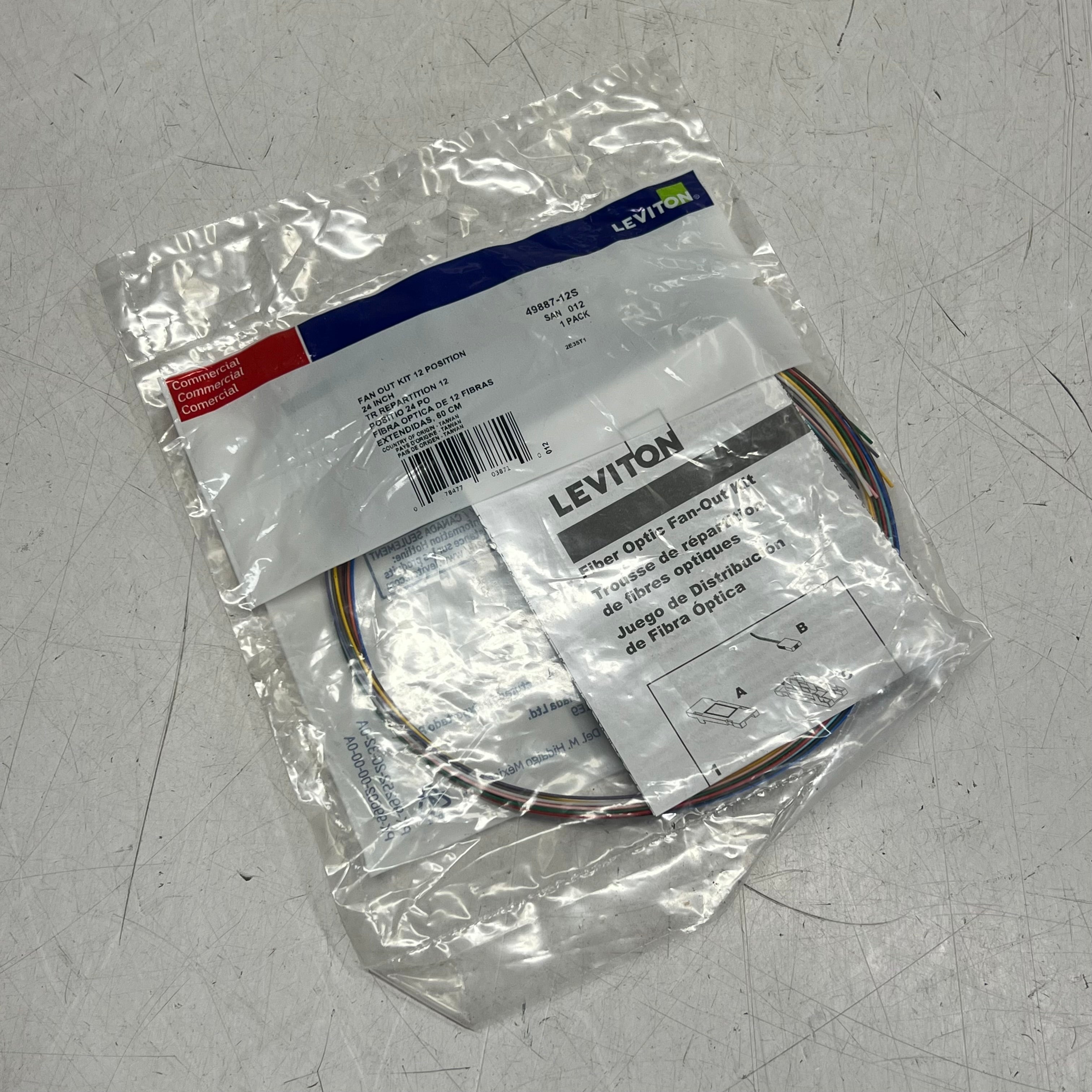 LEVITON Fiber Optic Fan-out Kit 12 Fiber Multicolor 49887-12S – PayWut