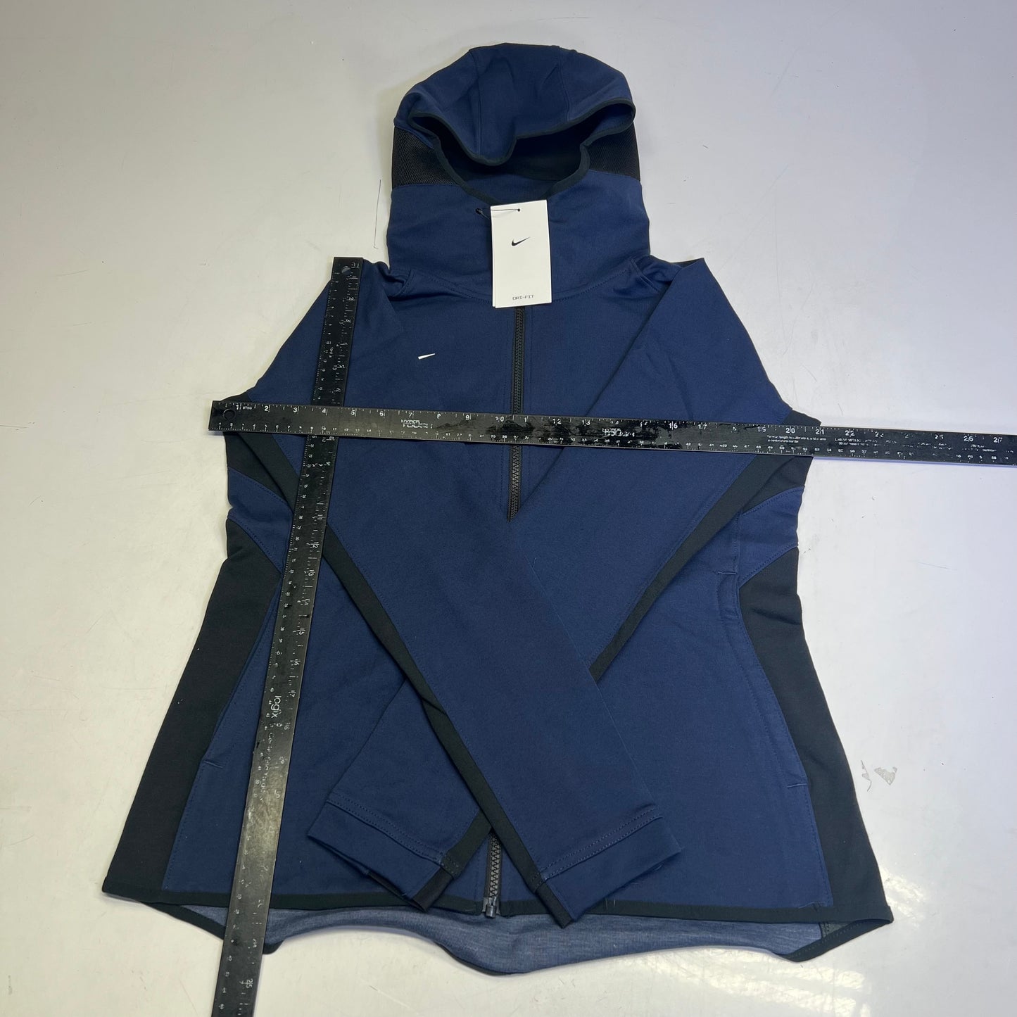 NIKE Dri-fit Showtime Full Zip Jacket Women's Sz L Navy Blue CQ0335-419