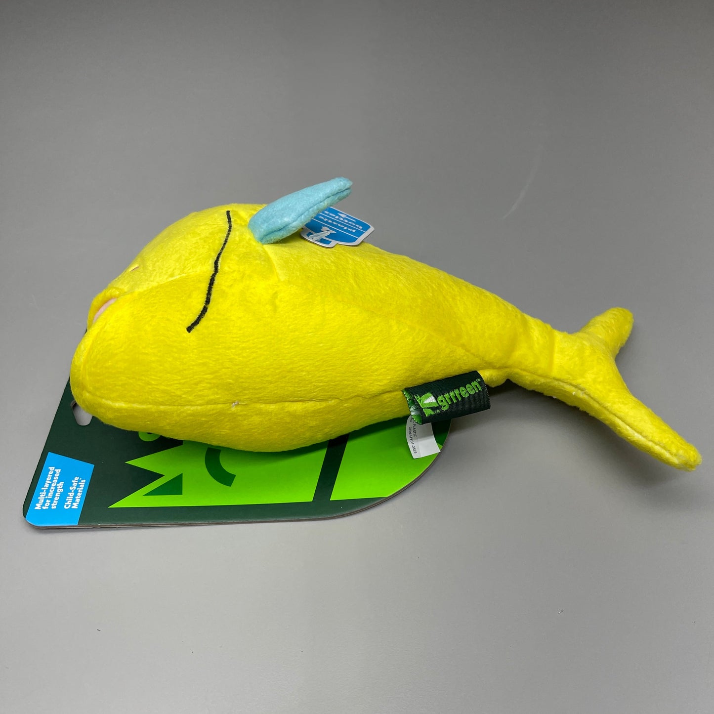 GRRREEN Mahi Mahi Fish Plush Dog Toy Squeaky for Interactive Play