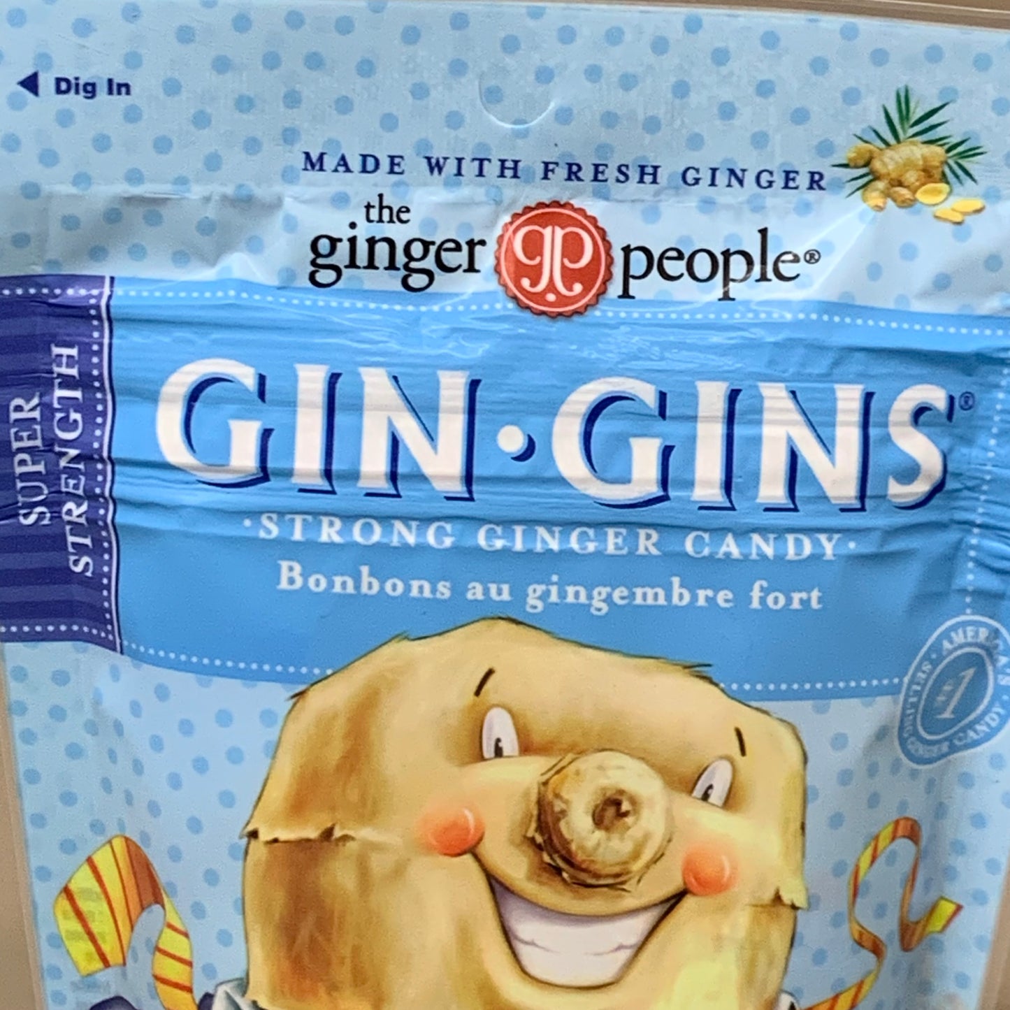 GIN GINS Super Strength Individually Wrapped Healthy Candy 30 oz Bag