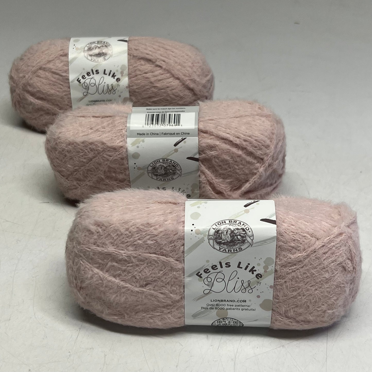 LION BRAND (3 PACK) Feels Like Bliss Yarn Sz 109 yd.