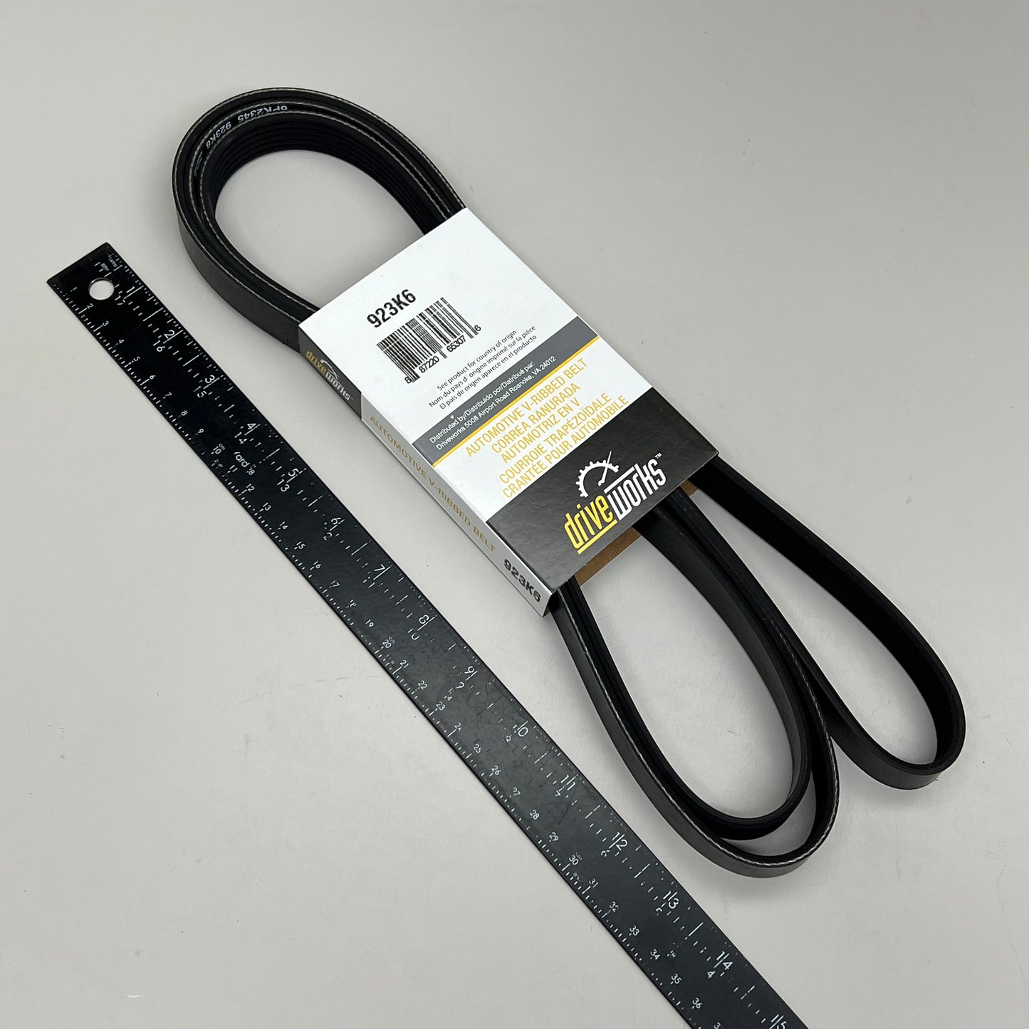 DAYCO Drive Works Flexible Ribbed Serpentine Micro Belt K-Section 923K6