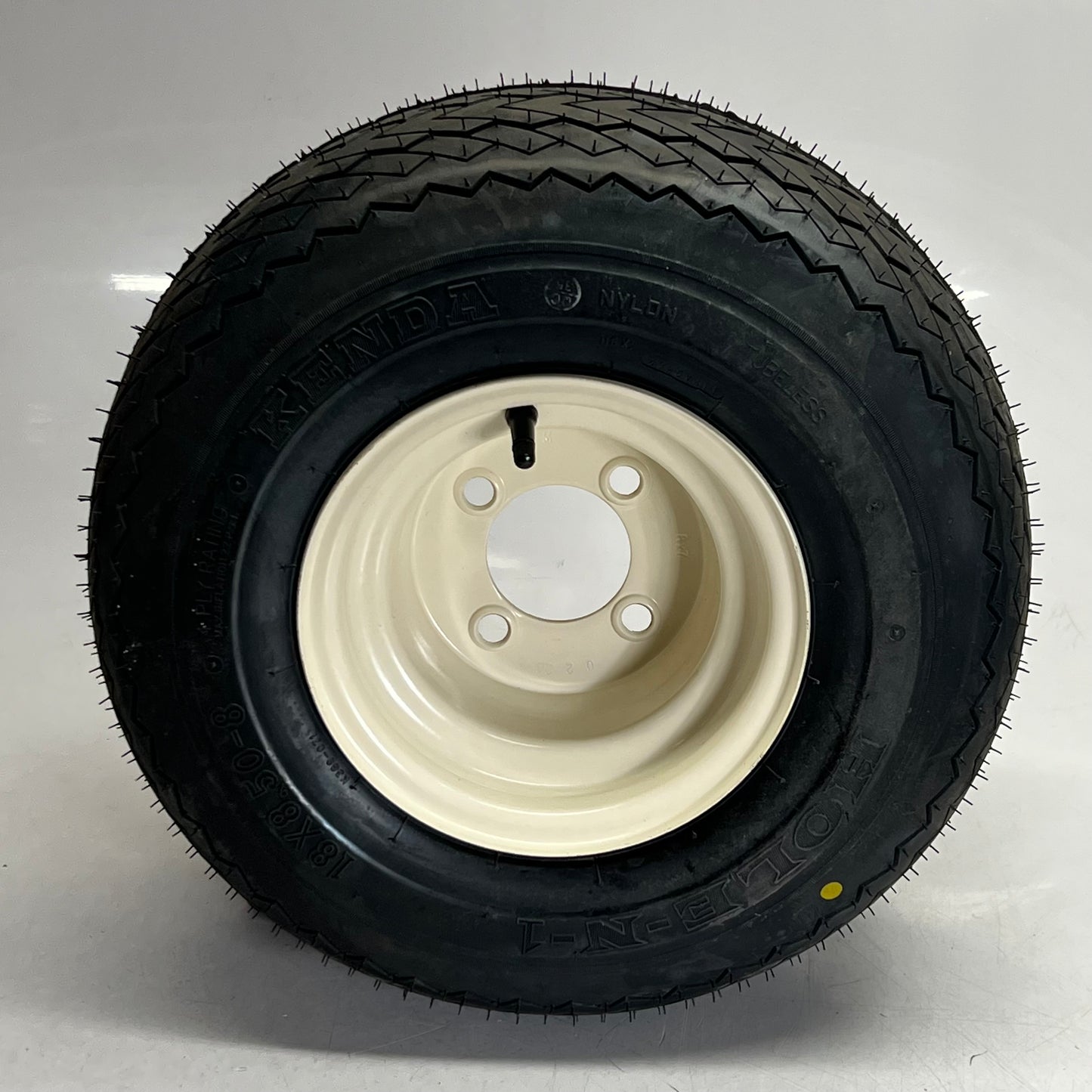 KENDA (4 PACK) HOLE-N-1 White Golf Cart Wheels Tires Fit Club Car Sz 18X8.50-8 Dot 4925V411