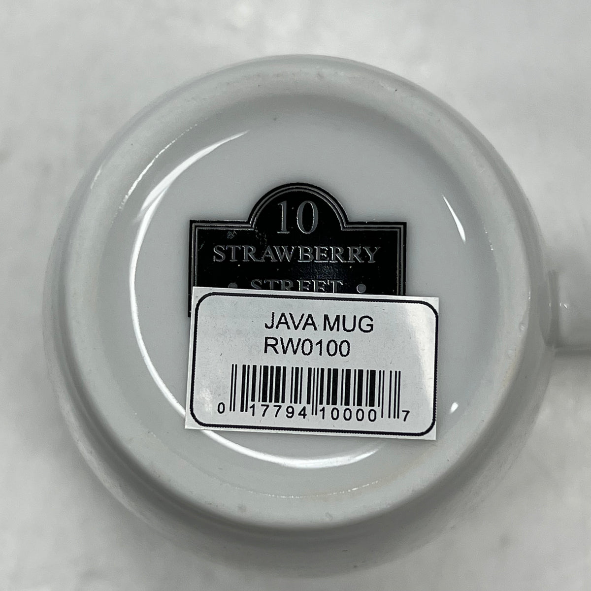 10 STRAWBERRY STREET (6 PACK) Java Barrel Mugs Porcelain Construction 10oz White