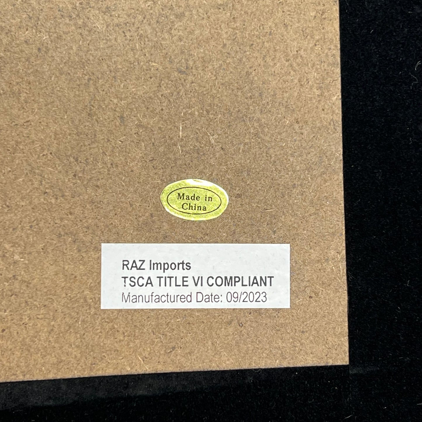 RAZ IMPORTS 2024 Paper Mache Framed Wall Art 32" Tan/White 4428005