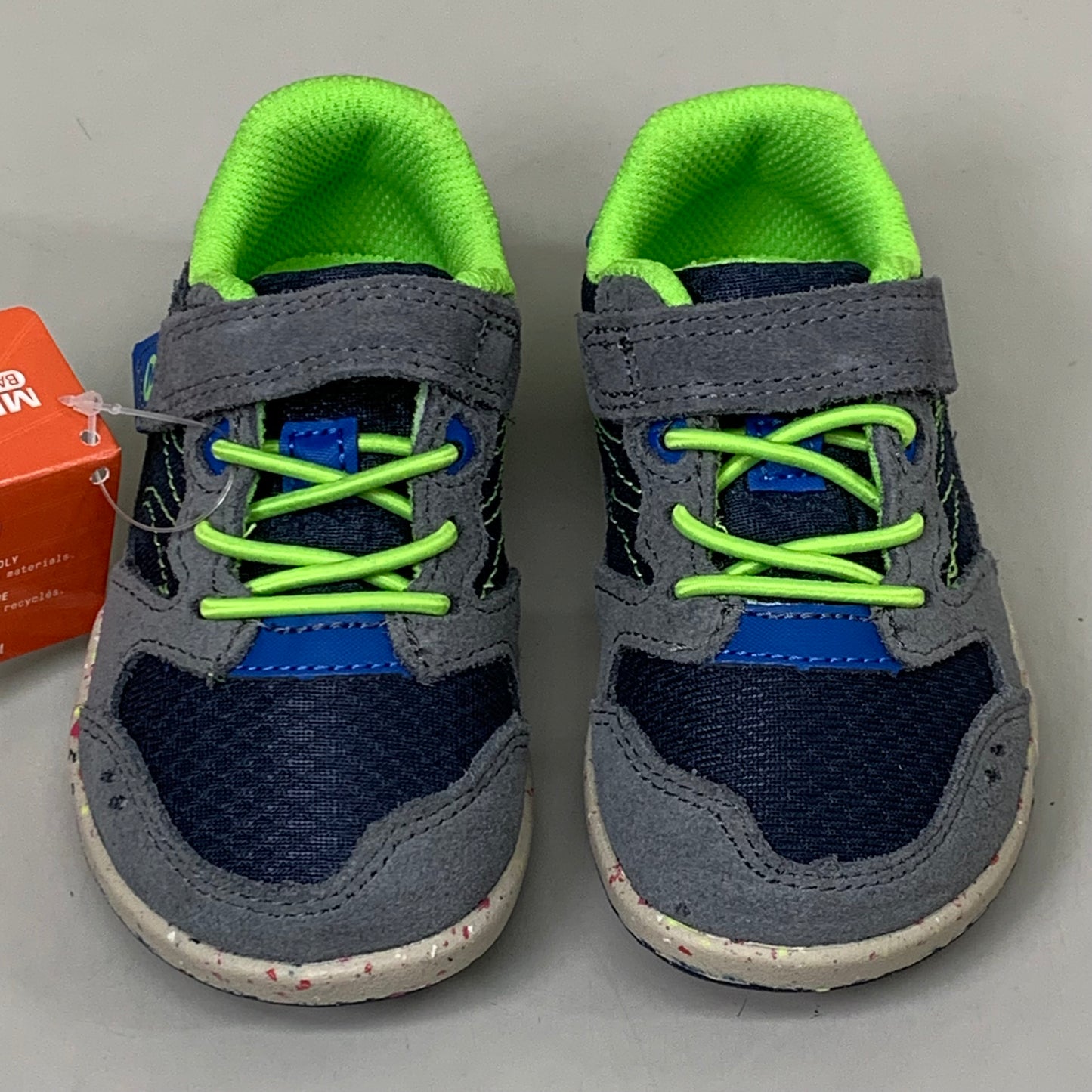 MERRELL Bare Steps Wide Width Shoe Toddler Sz 06 1/2 W Green/Navy Blue ML267360 AS-IS