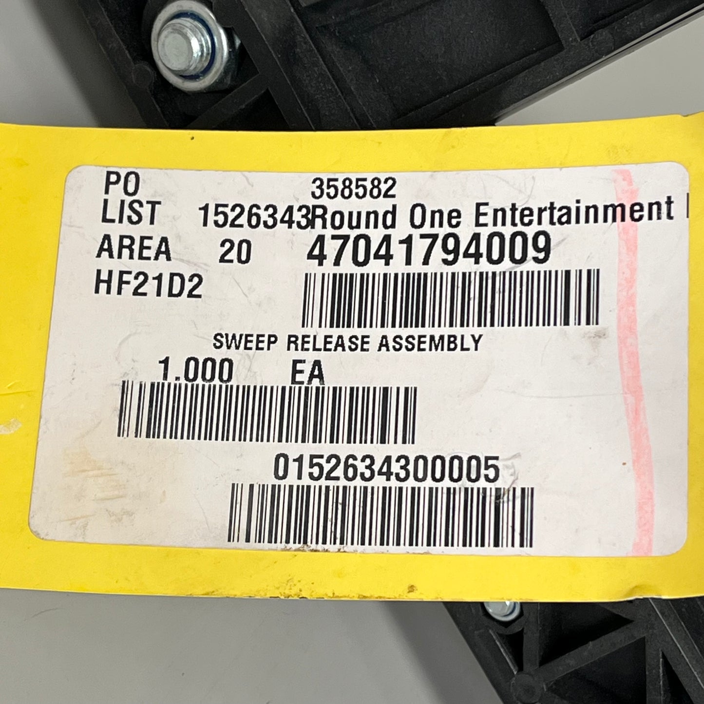 BRUNSWICK Sweep Release Assembly Easy Change & Repair Bowling Part  47041794009