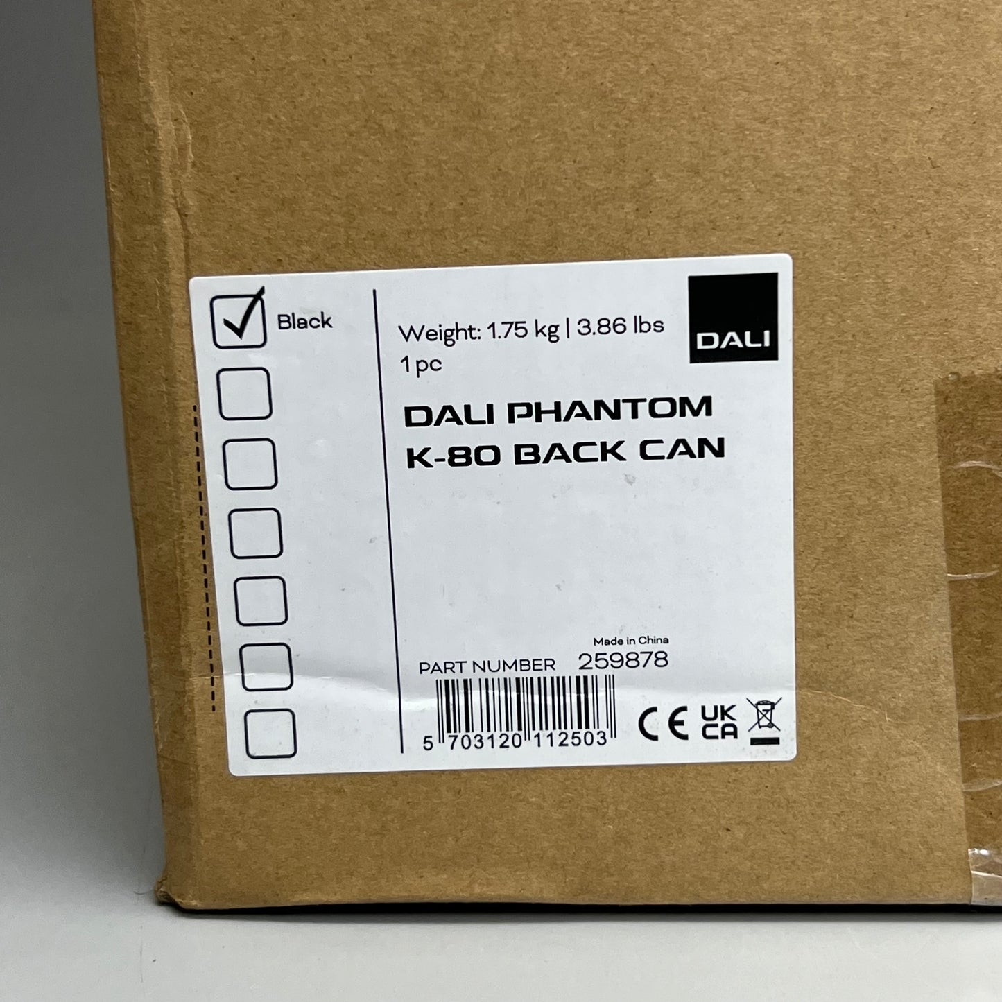 DALI PHANTOM 11.8" Black K-80 Back Can for Speaker Danish Audiophile (New)