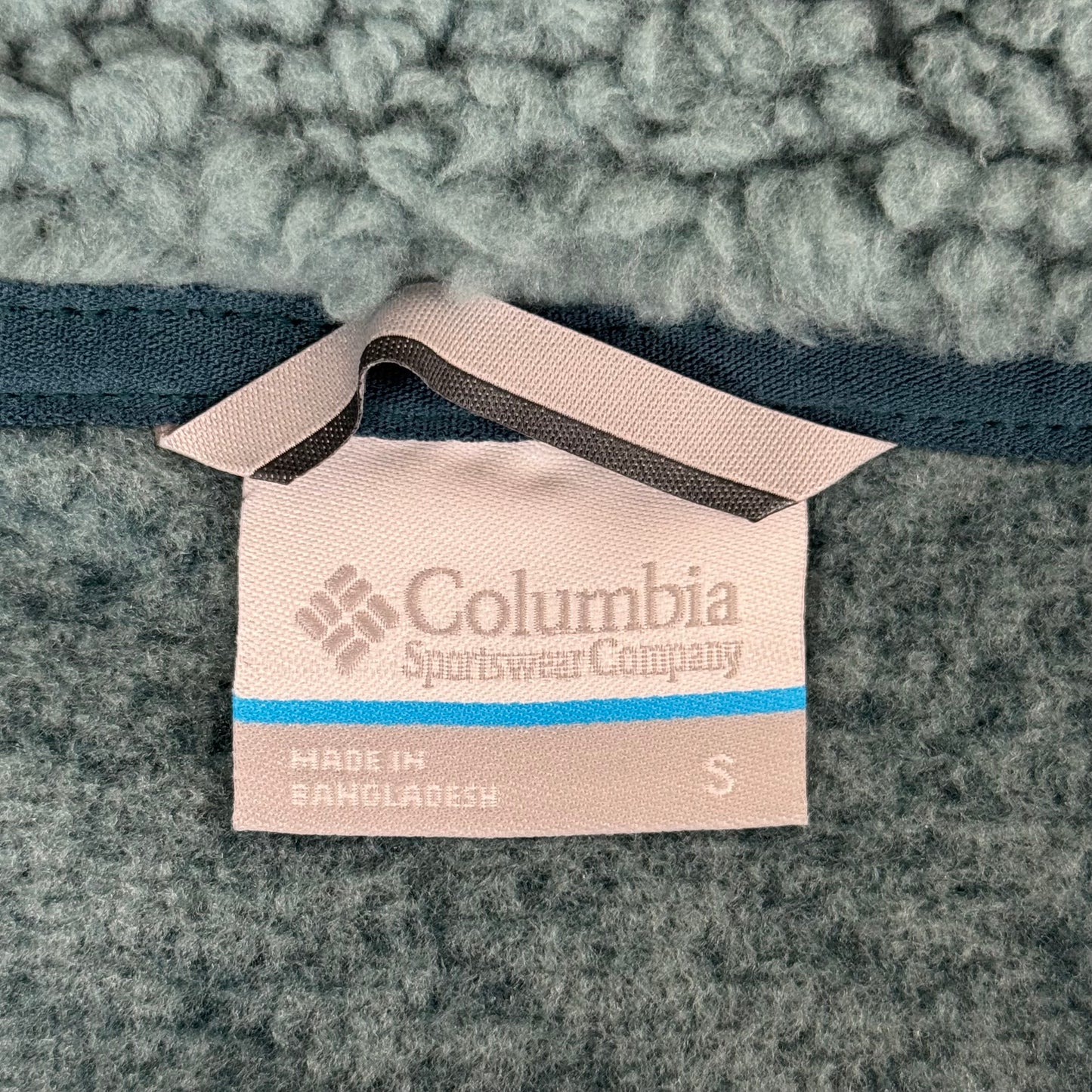 COLUMBIA Sweater Weather Fleece Full Zip Jacket Men's Sz S Heather Teal