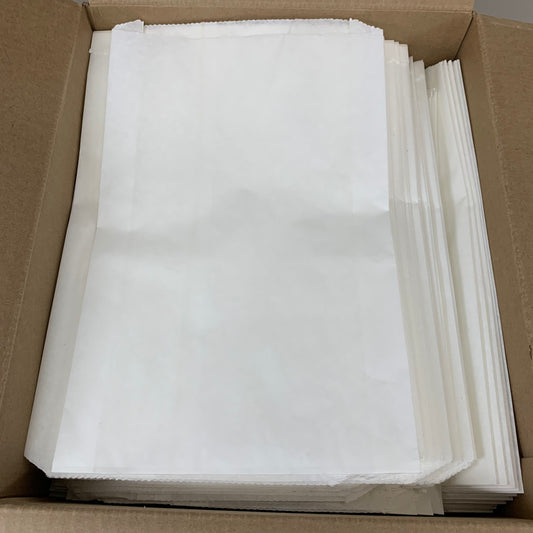 BROWN PAPER GOODS (1,000 Pack) Plain Waxed Storage Bread Bags 15"x9" White 1424