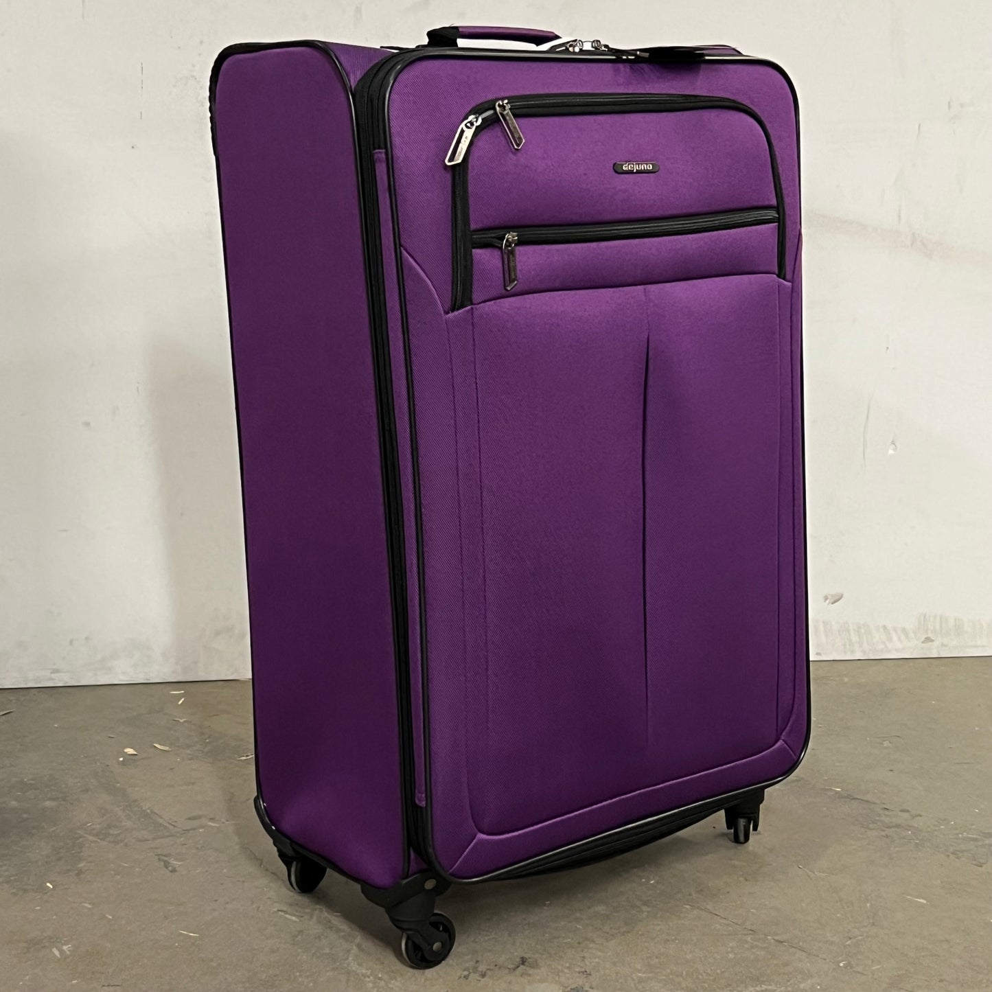 DEJUNO (3 PACK) Light Weight Expandable Spinner Rolling Suitcase Set Purple