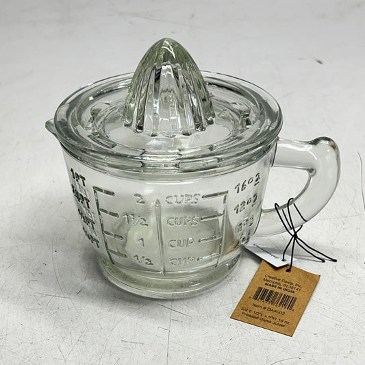 CREATIVE CO OP  Piece Clear Pressed Glass Juicer  16oz Clear DA4002