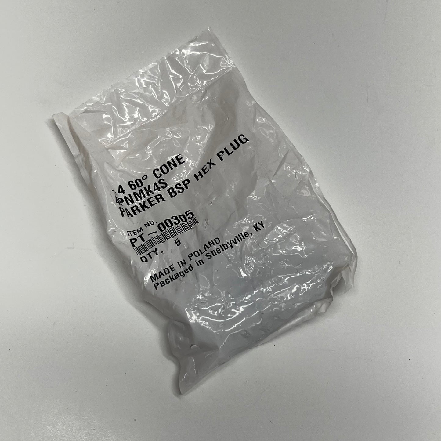 PARKER (5 PACK) Steel Compression Tube Plug 1/4-19" Thread Size PT-00305