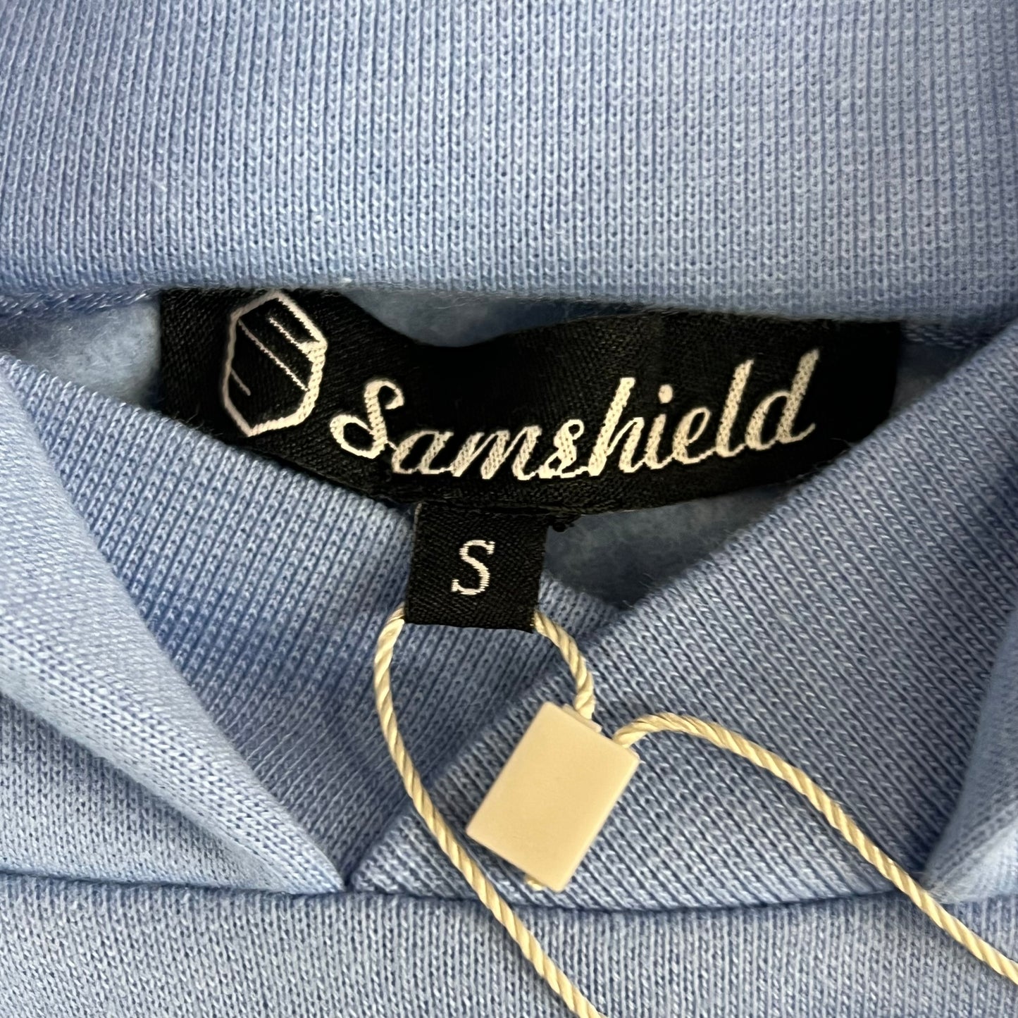 SAMSHIELD Camilla Equestrian Hooded Sweatshirt Women's Sz S Washed Blue