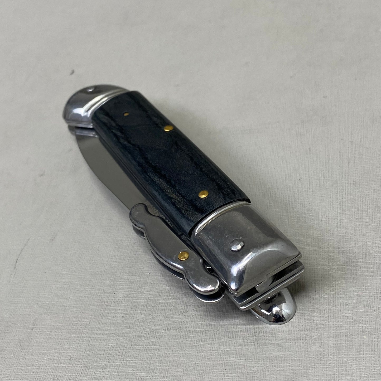 ZA@ ARMED FORCE TACTICAL Handcrafted OTF Pocket Knife 3.5" Blade 8" KnifeBlue Wood ST-10BK