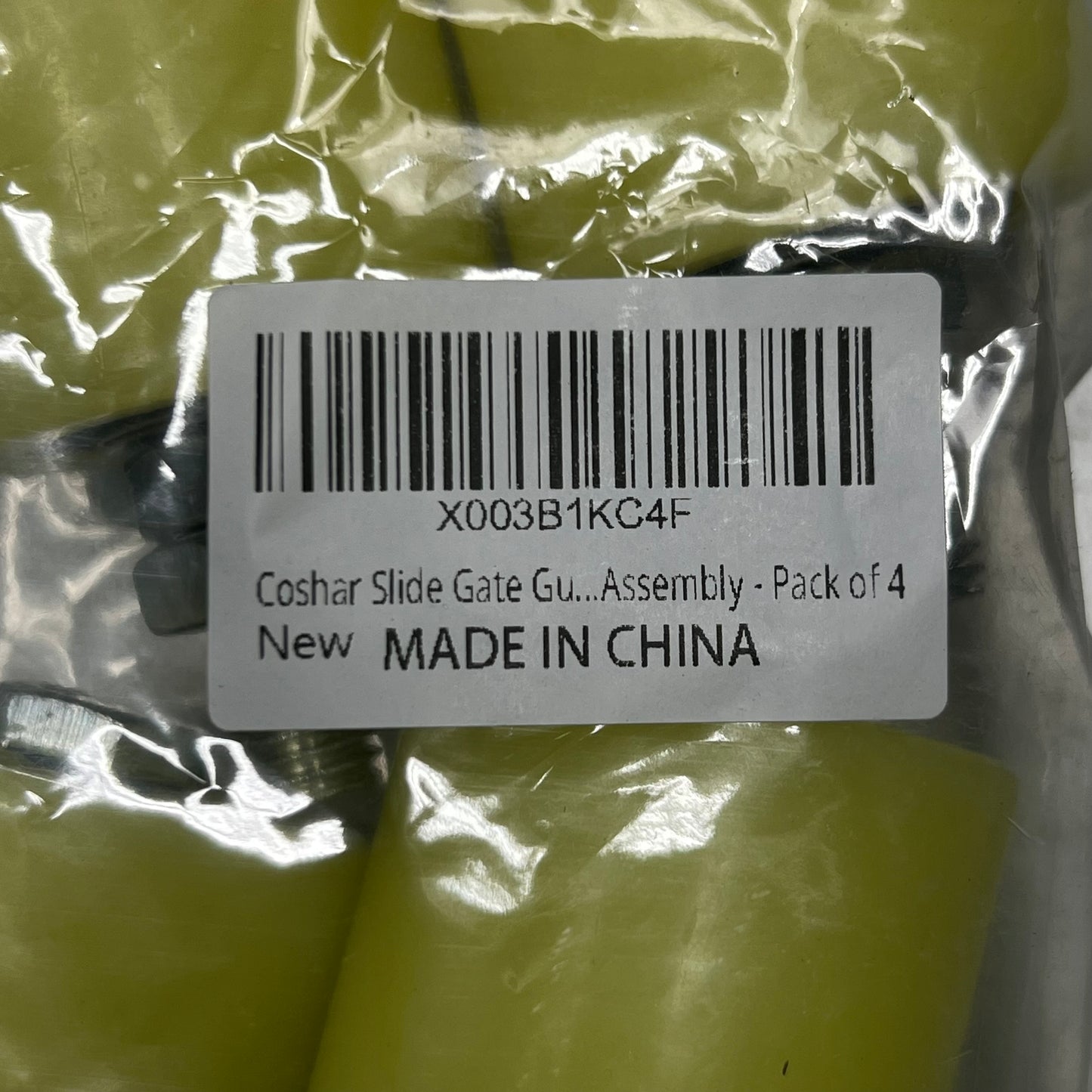 COSHAR (4 PACK) 2" Slide Gate Guide Roller, Yellow X003B1KC4F