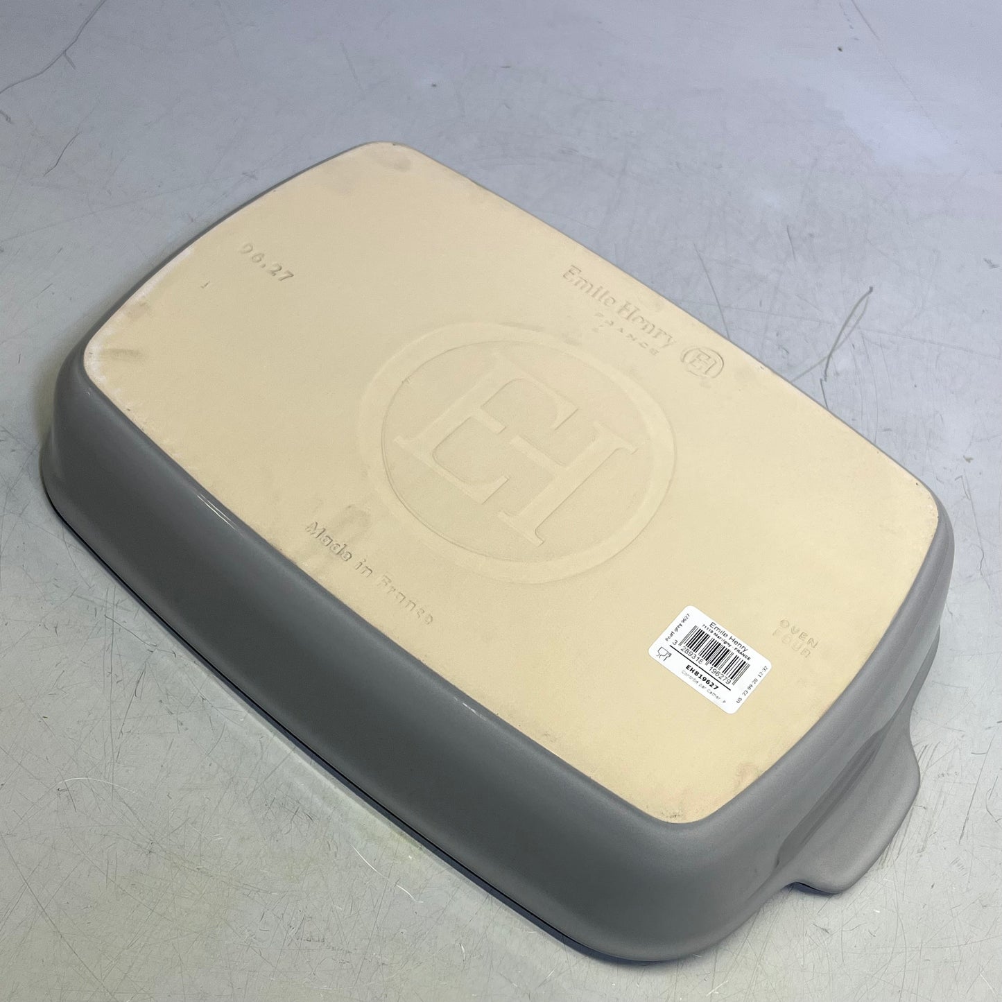 EMILIE HENRY Modern Rectangular Baker 17.75" x 11" x 3" Pearl Grey EH819627