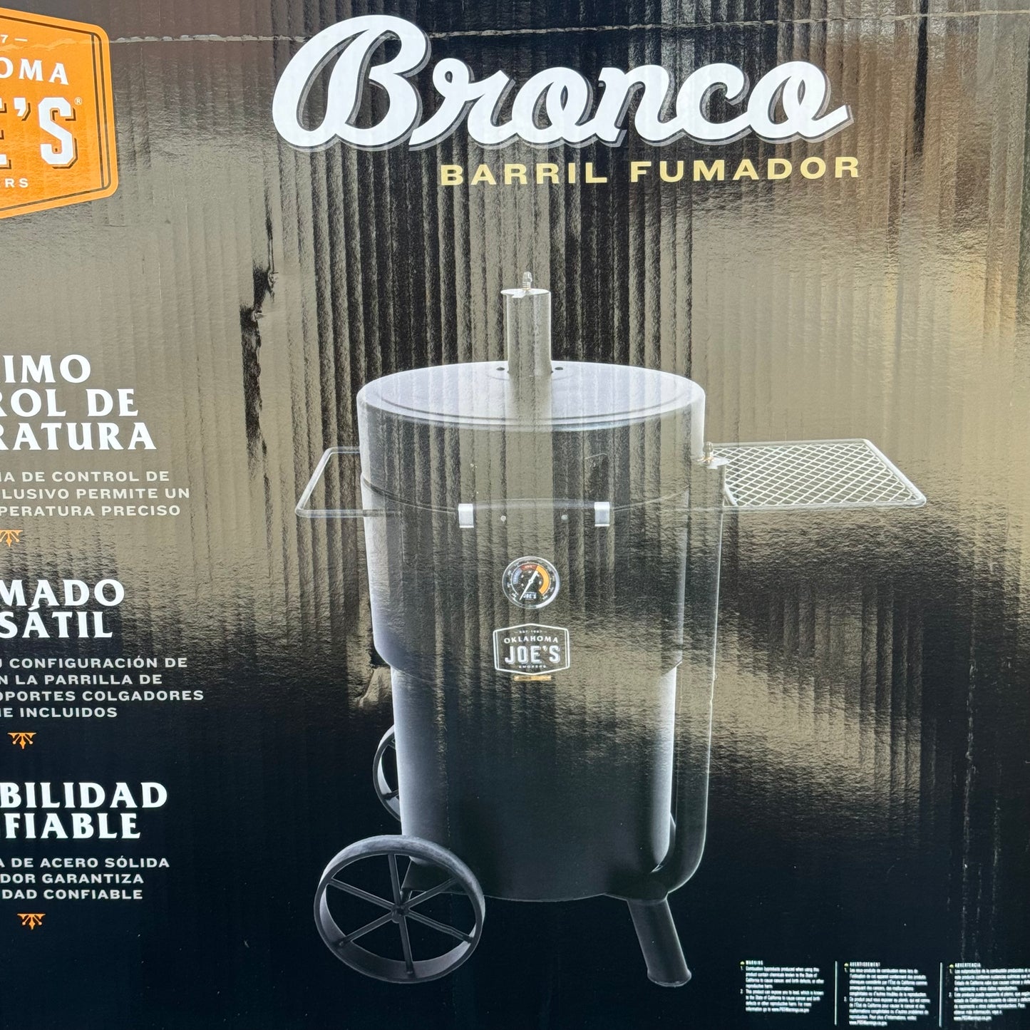 OKLAHOMA JOE’S BBQ Bronco Drum Smoker 25.4"Dx43.3"Hx30.3"W 19202089