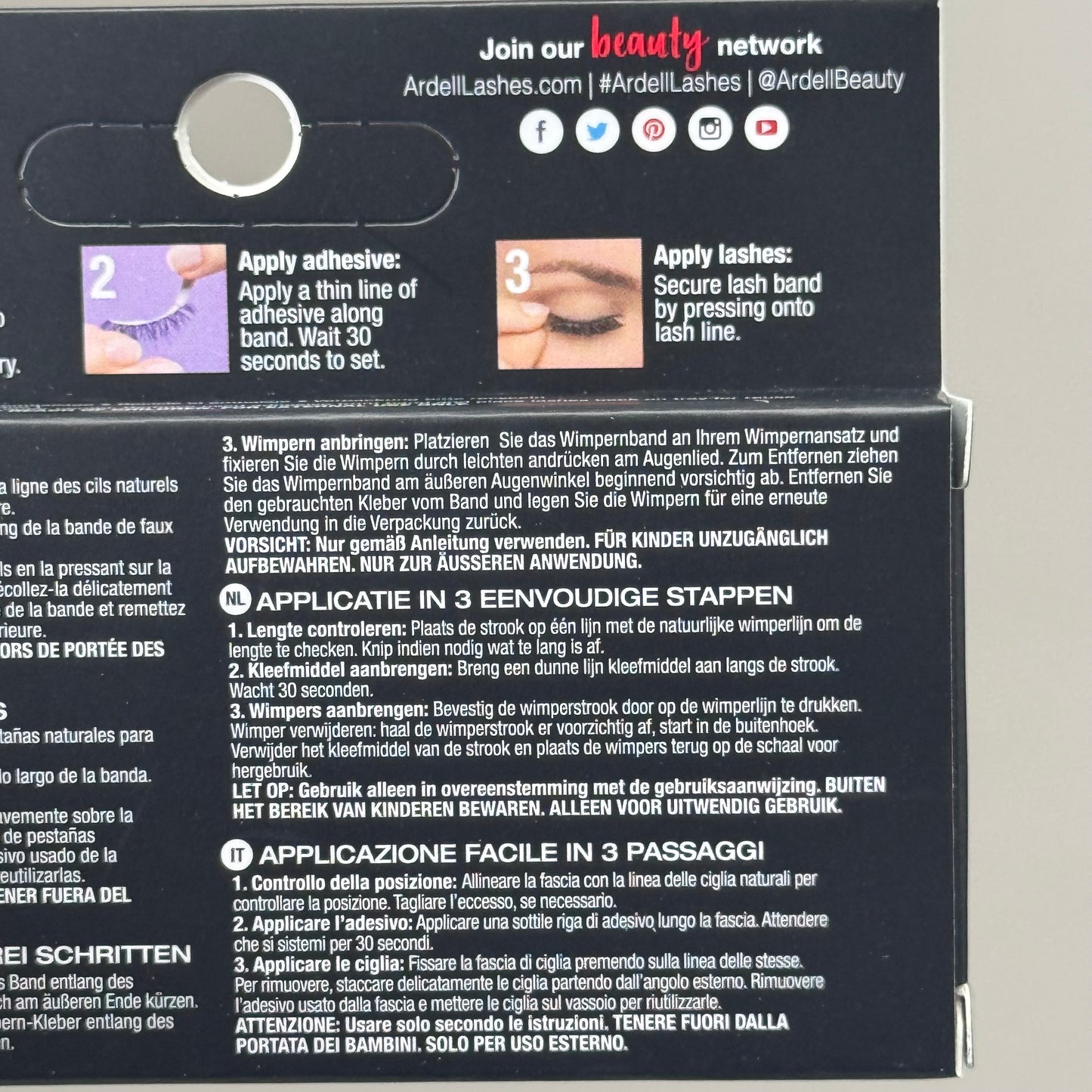 ARDELL (4 PACK, 1 PAIR EACH) Fauxmink Eyelashes Lightweight Knot Free 815