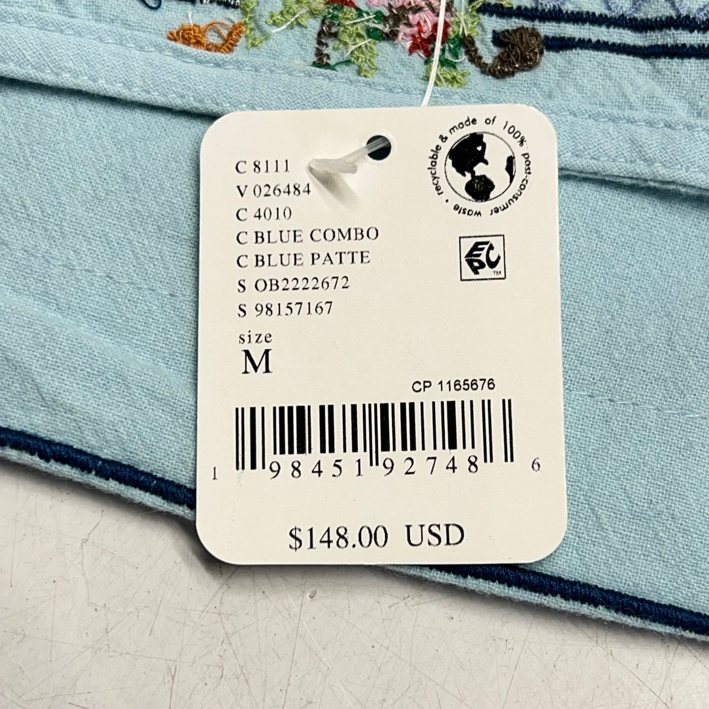 FREE PEOPLE Garden Wall Top Open Sides w/ Double Tie Closure Women's Sz M Blue
