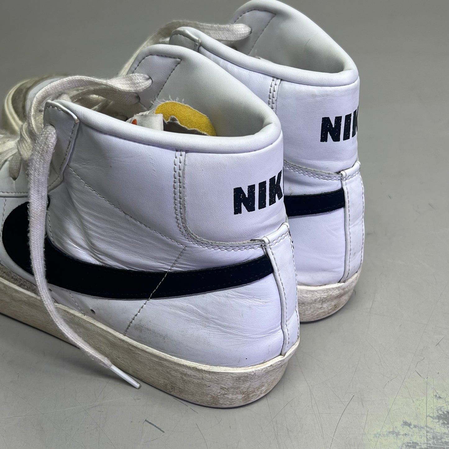 NIKE Blazer High Mid '77 Vintage Shoes Men's Sz 11.5 White/Black (Pre-Owned)