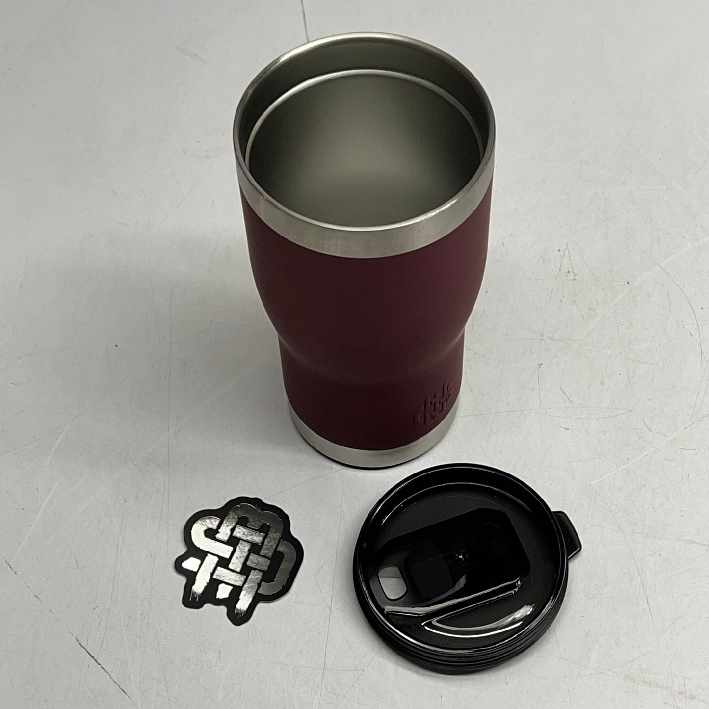 ZA@ WYLD GEAR Insulated Tumbler W/ Wisconsin Old Fashioned Mix Logo 20oz Maroon