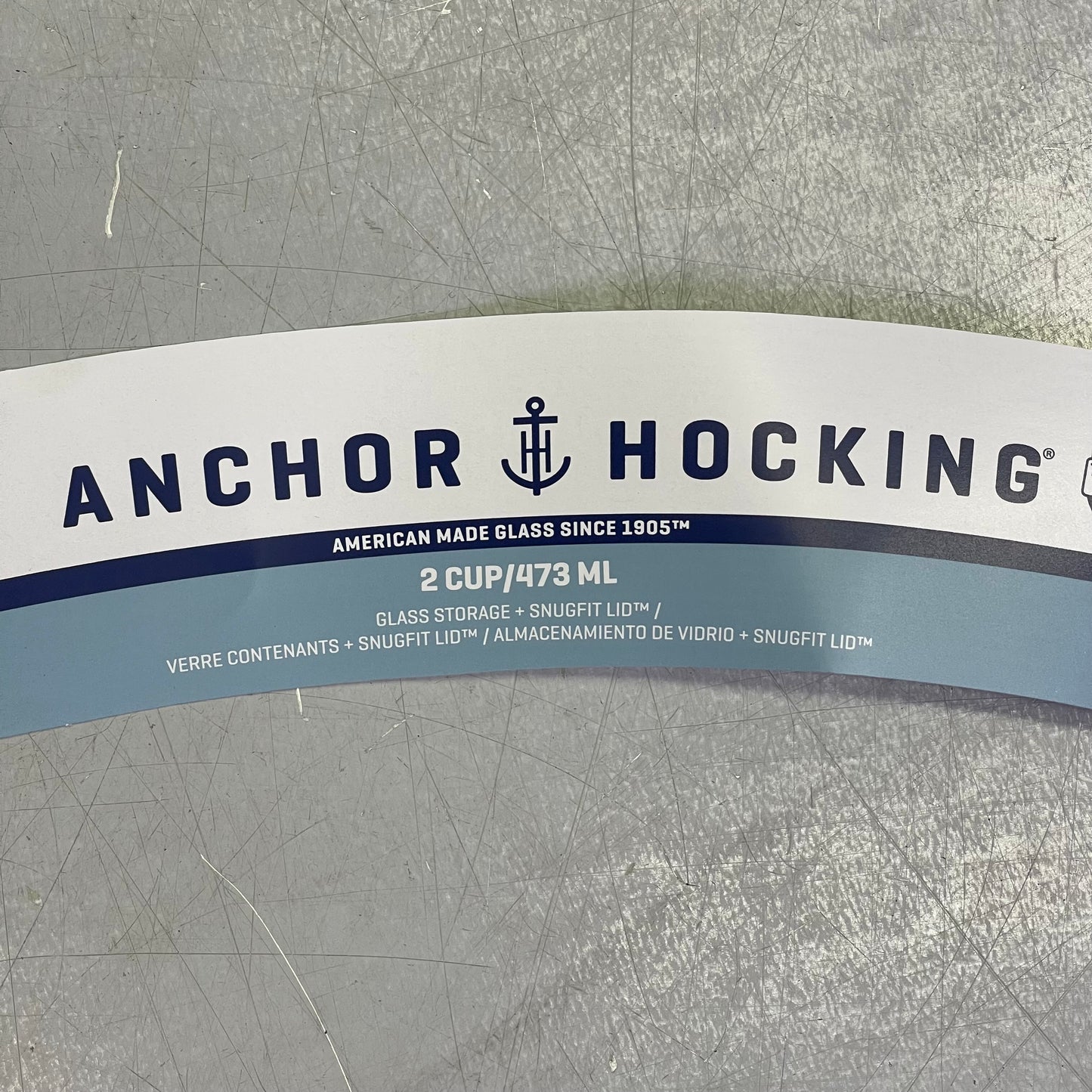 ANCHOR HOCKING (6 PACK) 2-Cup Glass Food Storage Container Clear + Red Lid 91547