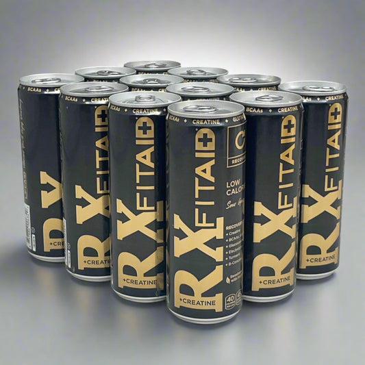 ZA@ FITAID (12 PACK) RX Creatine+ Sour Grape 40 Cal 40mg Caffeine 12 fl oz 9/25 A