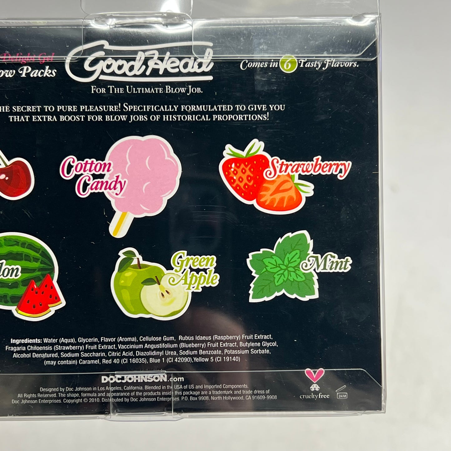 DOC JOHNSON (SET OF 6) Single Use Good Head Oral Delight Gels Assorted Flavors