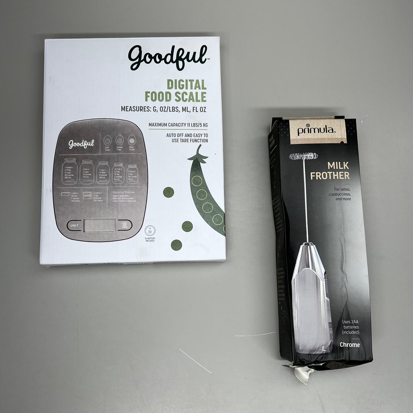 ZA@ EPOCA Primula Handheld Milk Frother & Goodful Digital Food Scale Damaged Packaging