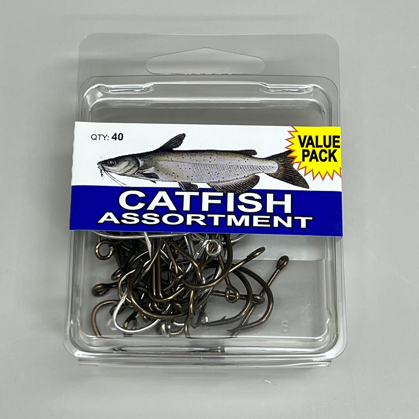 EAGLE CLAW (5 PACK) Catfish Hook Assortment Value Pack Black/Bronze 40pc SPCAT