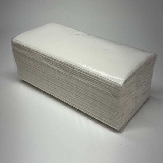 ZA@ NATURE'S LINEN (600 Towels) Premium Guest Towels White Sz 12" x 17" 40124
