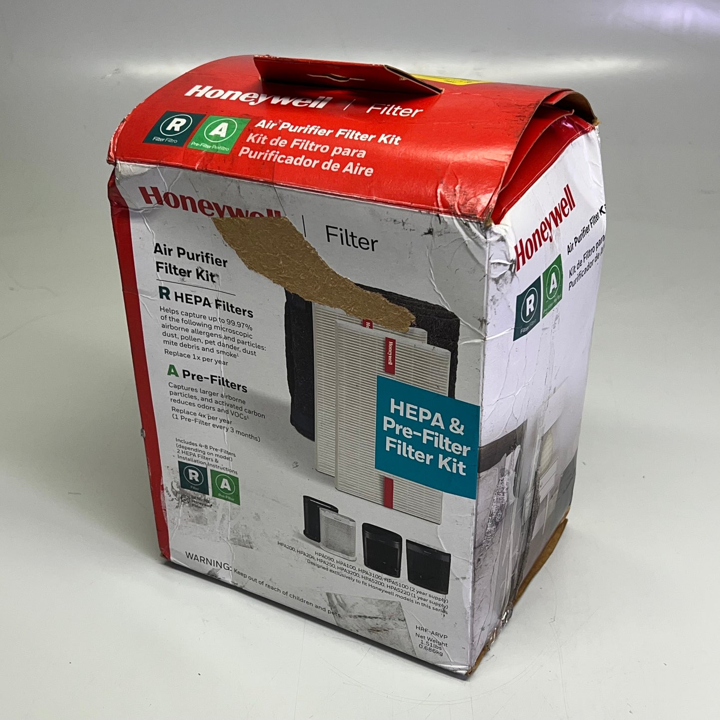 HONEYWELL Replacement True HEPA Filter Value Combo Pack 3 Piece HRF-ARVP (As-is)