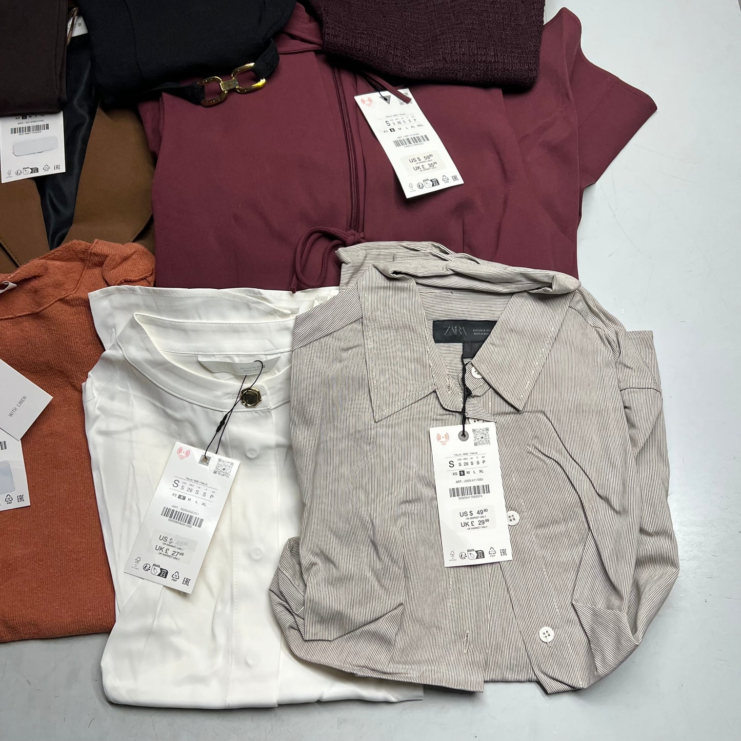 ZA@ ZARA Lot of Assorted Clothing Blazer, Blouses & Dresses Women's Sz S & M