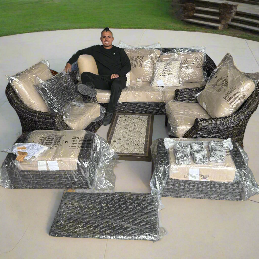 ZA@ GRAND LEISURE Cramer 6PC Lounge Seating Set 01522-CW (AS-IS, Minimum Damage)