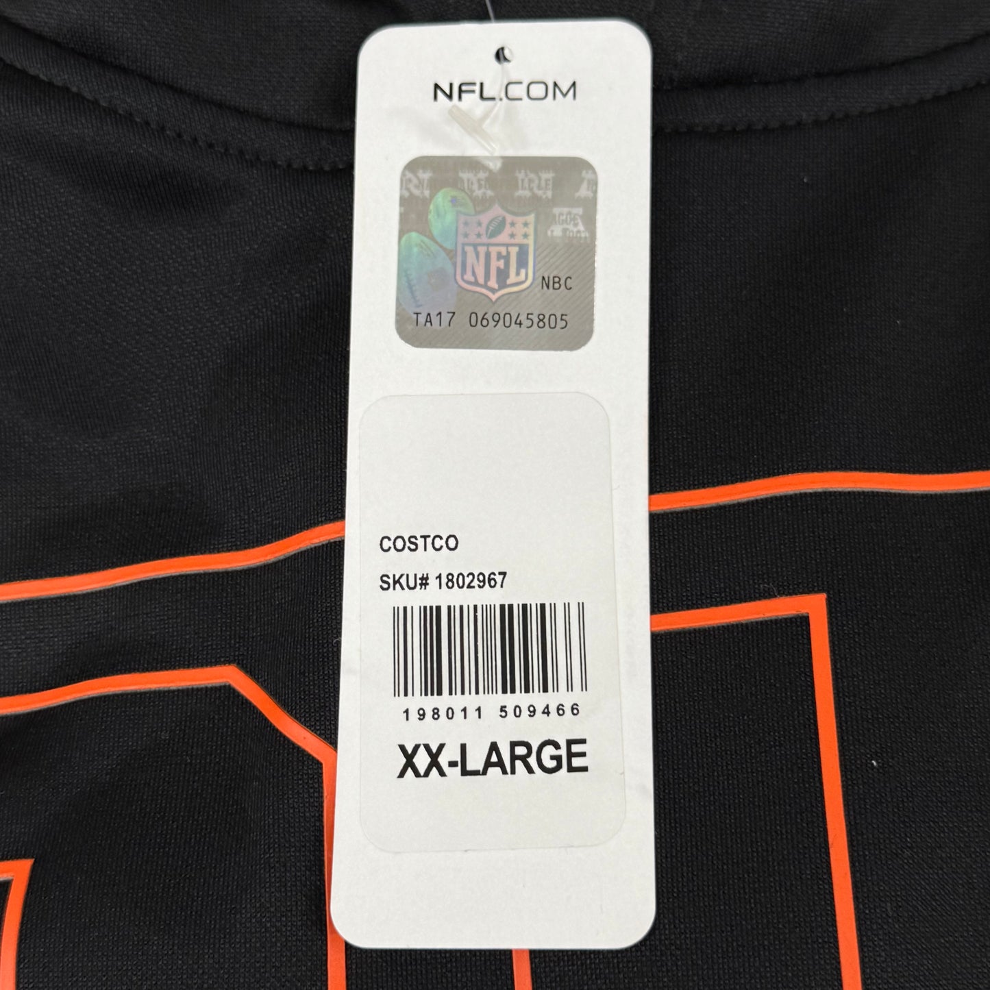 NFL Cincinnati Bengals Hoodie AFC North Sweatshirt Pullover SZ XXL Black 1802967