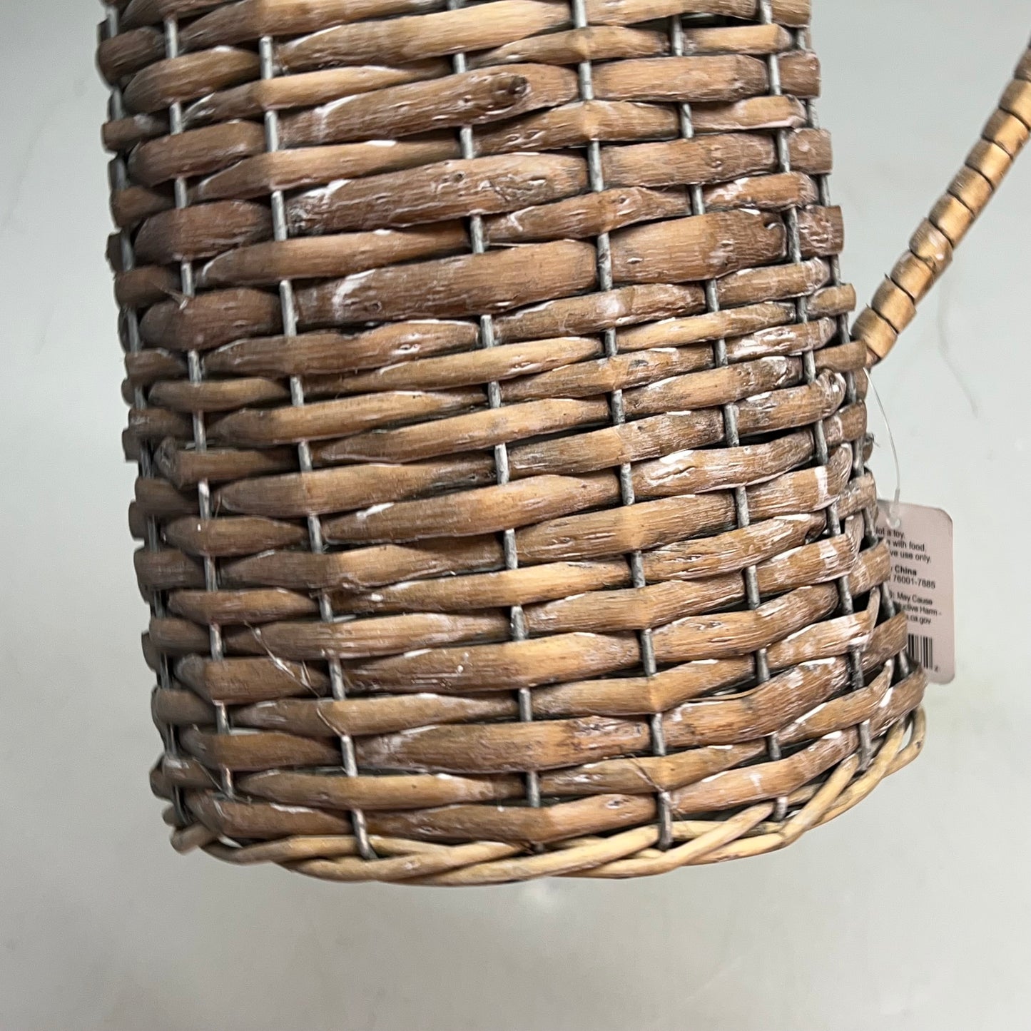 RAZ IMPORTS Natural Woven Pitcher 12" Tan/White Wash 4420663