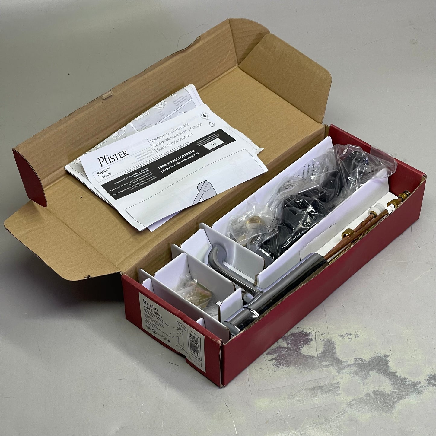 PFISTER Brislin Single Control Bathroom Faucet Polished Chrome LG42-BI0C