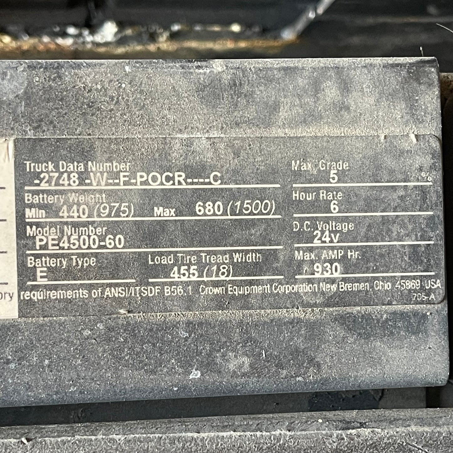 Z@ CROWN End Control Electric Pallet Jack PE 4500 Black & Grey (Used, Working)