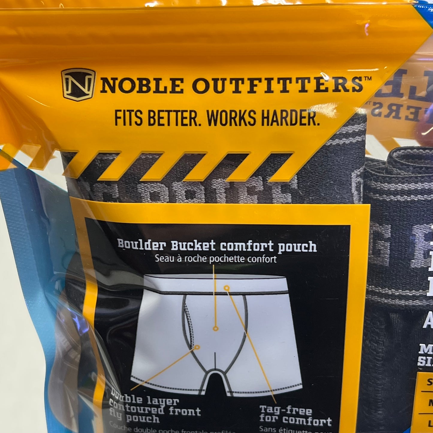 NOBLE OUTFITTERS (SET OF 2) The Best Dang Performance Brief Men's Sz M Black