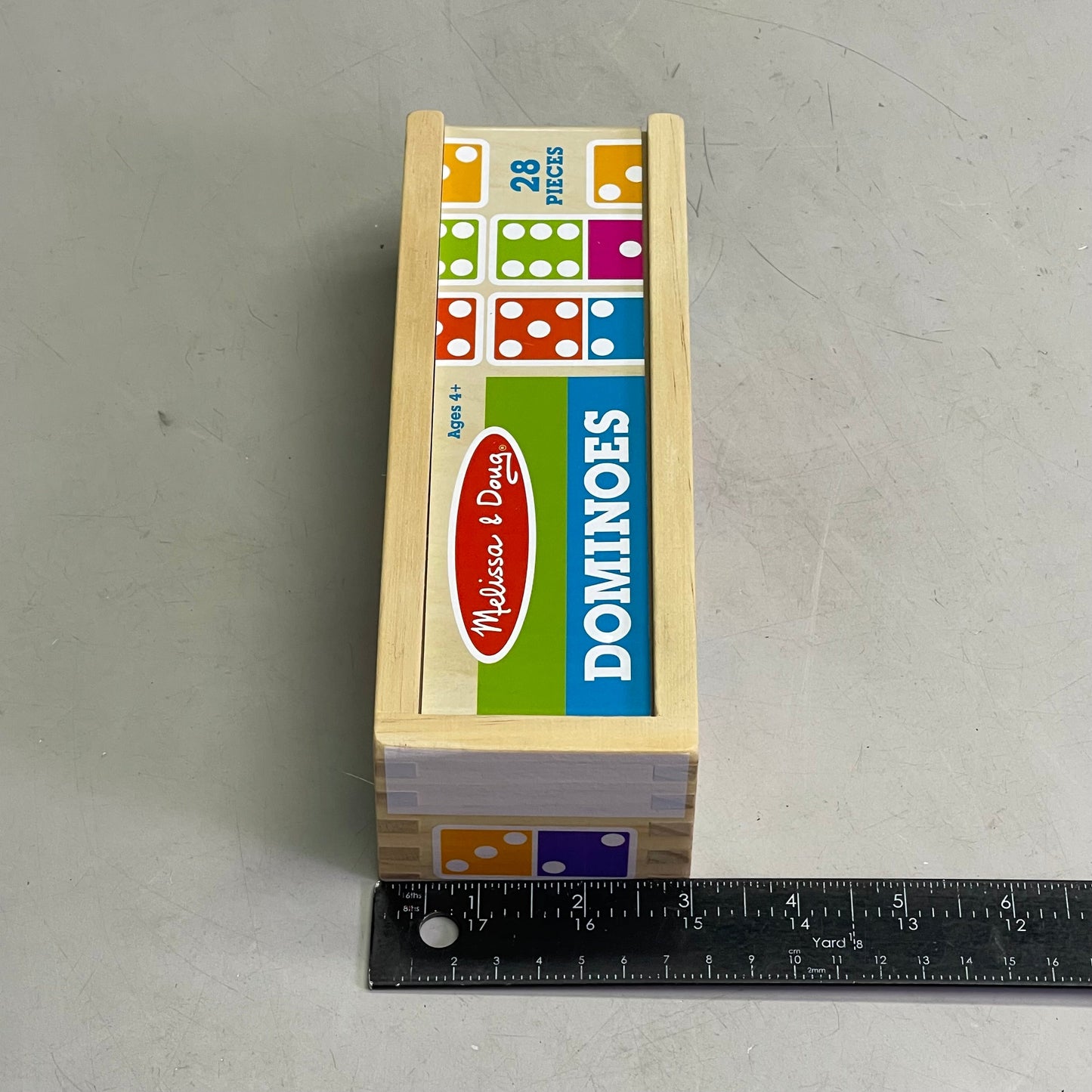ZA@ MELISSA & DOUG Dominoes Game 28 Pieces Multicolor Wood 30388 A