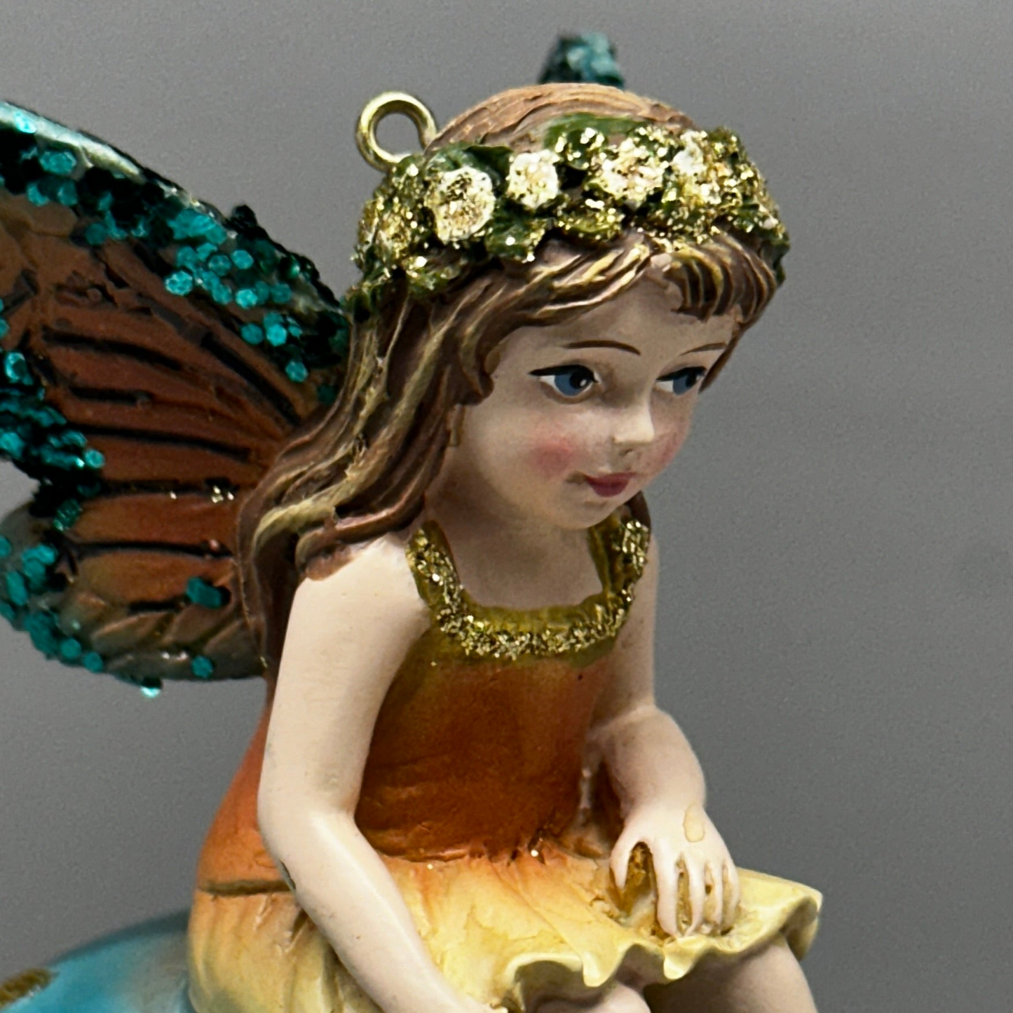 KURT S. ADLER Fairy Sitting On Mushroom Christmas Ornament 4“ E0916